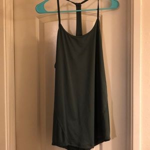Work out top olive green
